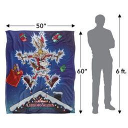 Warner Bros Christmas Vacation Silky Wile E Coyote Supersoft Blanket Multicoloured (152Cm X 127Cm) - thumbnail 5