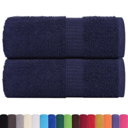 Berkfield Wash Towels 2 Pcs Frogn Navy Blue 30X30 Cm 100% Cotton - thumbnail 2