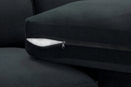 Belgravia Slate Velvet Fabric Corner U Shape Sofa - thumbnail 6