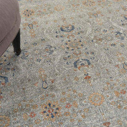 Grey Luxurious Traditional Bordered Floral Rug Easy To Clean Living Room And Bedroom-259Cm X 351Cm - thumbnail 6