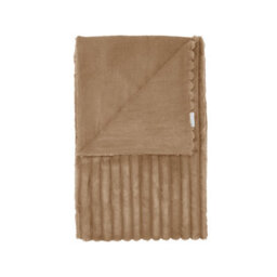 Catherine Lansfield Cosy Ribbed Faux Fur Blanket Throw Natural - thumbnail 5