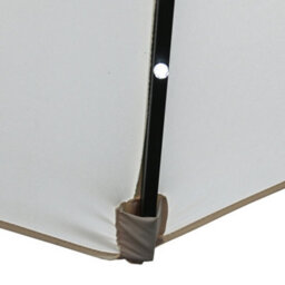 Sundaze 2.5M Cream Garden Parasol Umbrella With Solar Led Lights And Crank Tilt Function Outdoor Patio - thumbnail 4