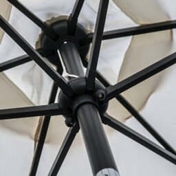 Sundaze 2.5M Cream Garden Parasol Umbrella With Solar Led Lights And Crank Tilt Function Outdoor Patio - thumbnail 6