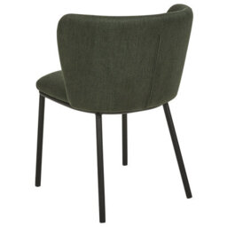 Beliani Set Of 2 Dining Chairs Mina Fabric Dark Green - thumbnail 7