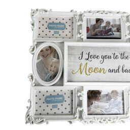 Large White Family Multi Photo Frame Collage - Decorative Wall & Table Display - thumbnail 4