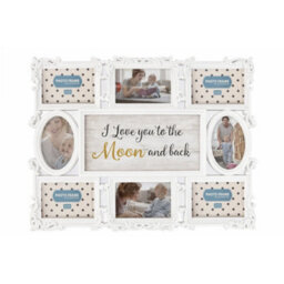 Large White Family Multi Photo Frame Collage - Decorative Wall & Table Display - thumbnail 2