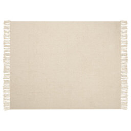 Beliani Blanket Malu Cotton 125 X 150 Cm Light Beige - thumbnail 4