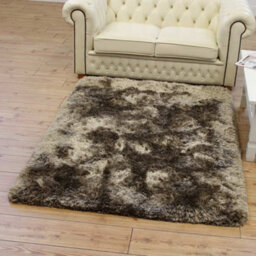 Brown Easy To Clean Plain Handmade , Luxurious , Modern , Plain , Shaggy , Sparkle Rug For Living Room, Bedroom - 140Cm X 200Cm - thumbnail 5