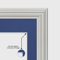 AK Frames 20X16 Light Grey Classic Multi Photo Frame With Blue Mount - Holds 9 Apertures (2X) 7X5, (7X) 6X4 Photos - thumbnail 7