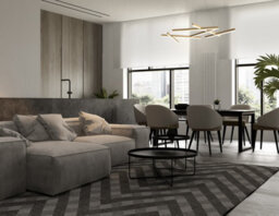 Luminosa Lighting Luminosa Line Modern Integrated Pendant Ceiling Light Matt Gold, 3000K - thumbnail 3