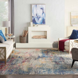 Multicolor Modern Rug, 6mm Thickness Stain-Resistant Abstract Rug, Modern Rug For Bedroom, & Living Room-119Cm X 180Cm - thumbnail 3