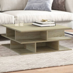 Walplus Coffee Table Sonoma Oak 70X70X29 Cm Engineered Wood - thumbnail 1
