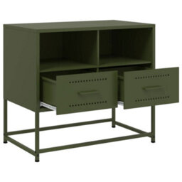 Berkfield Industrial Tv Cabinet Olive Green 68X39X60.5 Cm Steel - thumbnail 9