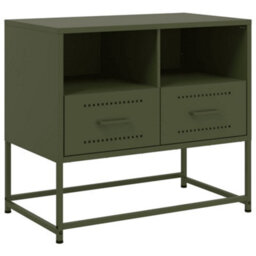 Berkfield Industrial Tv Cabinet Olive Green 68X39X60.5 Cm Steel