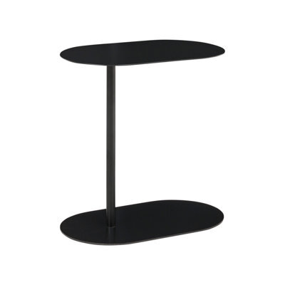 Beliani Minimalist Side Table Mille Metal Black - image 1