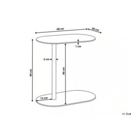 Beliani Minimalist Side Table Mille Metal Black - thumbnail 3
