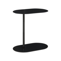 Beliani Minimalist Side Table Mille Metal Black - thumbnail 1