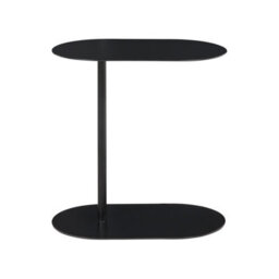 Beliani Minimalist Side Table Mille Metal Black - thumbnail 4