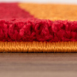 The Rugs Joli Red And Orange Striped Rug Soft Dense Pile Easy To Clean And Pet Friendly For Living Rooms And Bedrooms - thumbnail 3