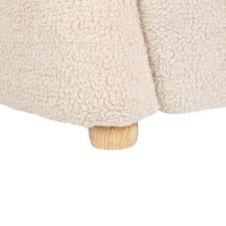 Beliani Bear Chair Beige - Kids Faux Boucle Armchair With Rubberwood Legs, Modern Bear-Shaped Seat With Armrests - thumbnail 7