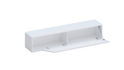 FurniComp LTD Furnicomp Combo 138Cm Floating Wall Hung Tv Unit With Shaped Door - White Gloss Com-26-01 - thumbnail 4