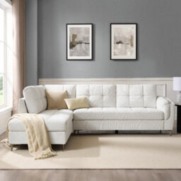 Home Detail Rose Left-Hand Facing Corner Sofa, Cream Linen - thumbnail 2