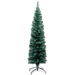Berkfield Slim Artificial Christmas Tree With Stand Green 150 Cm Pvc - thumbnail 2