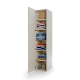 Arte Charlie 3 Tall Cabinet 50 Cm In Cashmere - Slim Vertical Storage With Warm Two-Tone Style - thumbnail 3