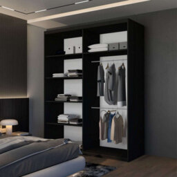 Sliding Wardrobes 4 u LTD Modern Sliding Wardrobe With Led Light, Mirror & Oak Trim - 150Cm/203Cm - thumbnail 2