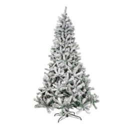 Samuel Alexander 8Ft (2.4M) Snow Flocked Artificial Christmas Tree With Green Metal Stand And 1017 Tips - thumbnail 9