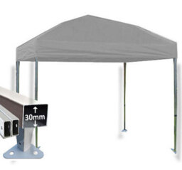 Crocodile Trading 3M X 3M Trader-Max 30 Commercial Instant Shelter Pop Up Gazebos Frame & Canopy - Silver - thumbnail 1