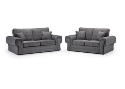 Wilcot Lisbon Fabric 3+ 2 Seater Sofa Set Grey