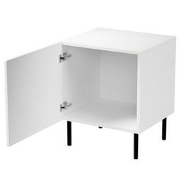 Jungle Set Of 2 Modern Bedside Tables With Durable Laminated Construction White Black - thumbnail 4