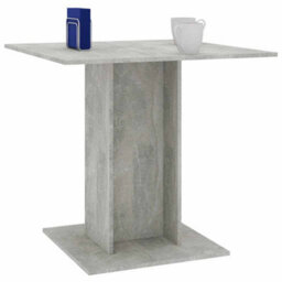 Berkfield Durable Dining Table Concrete Grey 80X80X75 Cm Engineered Wood - thumbnail 5