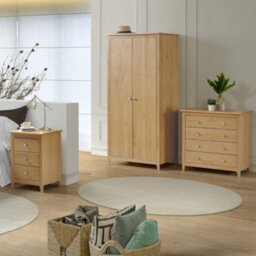 Seconique Oslo 4 Drawer Chest In Pine Finish Metal Handles - thumbnail 6