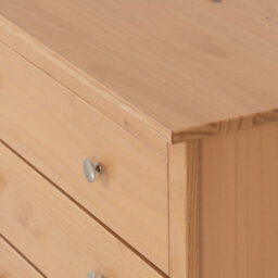 Seconique Oslo 4 Drawer Chest In Pine Finish Metal Handles - thumbnail 9