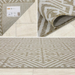 Homeart Outdoor Rugs Easy Cleaning Area Rugs For Balcony,garden,picnic,uv Weather Resistant Beige Cream, 140 X 200 Cm - thumbnail 4
