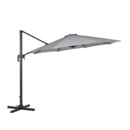 Charles Bentley 3.5M X-Large Hanging Banana Umbrella Parasol Grey - thumbnail 2
