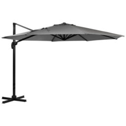 Charles Bentley 3.5M X-Large Hanging Banana Umbrella Parasol Grey - thumbnail 1
