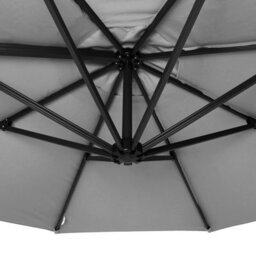 Charles Bentley 3.5M X-Large Hanging Banana Umbrella Parasol Grey - thumbnail 6