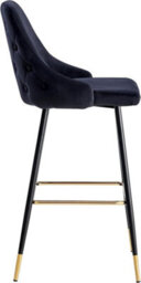 Hygrad Built to Survive Velvet Bar Stools Set Of 2 Breakfast Chairs Backrest, Counter Chairs High Stools For Kitchen Island/home Upholstered Seat - thumbnail 6
