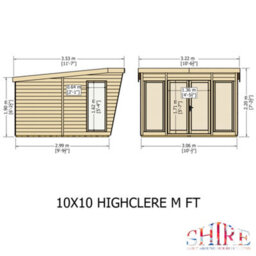 Shire Highclere 10X10 Shiplap Rooms For The Garden - thumbnail 9