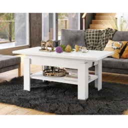 Heze Furniture Runa 2 In 1 Extending Coffee / Dining Table 130-170Cm - White - thumbnail 2