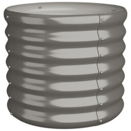 Berkfield Durable Garden Planter Powder-Coated Steel 40X40X36 Cm Grey