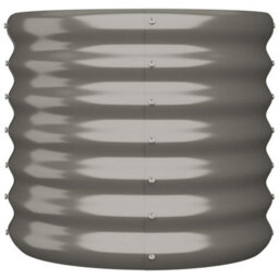 Berkfield Durable Garden Planter Powder-Coated Steel 40X40X36 Cm Grey - thumbnail 3