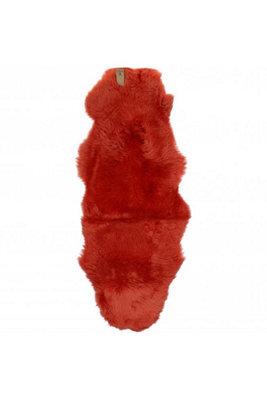 Fenland Sheepskin Fenland Indoor Double Australian Real Sheepskin Rug - Orange (180 Cm X 60 Cm) - image 1
