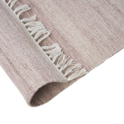 Beliani Recycled Pet Outdoor Rug, Light Red, 160 X 230 Cm With Fringe - thumbnail 5