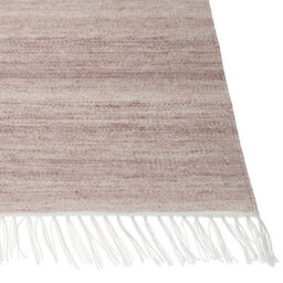 Beliani Recycled Pet Outdoor Rug, Light Red, 160 X 230 Cm With Fringe - thumbnail 6