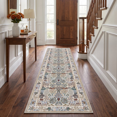 Decoranddecor Hallway Runners, Washable Rugs, Carpet Runner Rug, 60X240Cm, Non-Slip, Pet Friendly, Low Pile, Persian Rug - Thalia - image 1