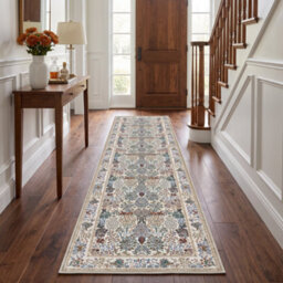 Decoranddecor Hallway Runners, Washable Rugs, Carpet Runner Rug, 60X240Cm, Non-Slip, Pet Friendly, Low Pile, Persian Rug - Thalia - thumbnail 1